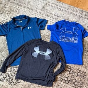 Under Armour Kids' Blue Polo and Black Long Sleeve Set